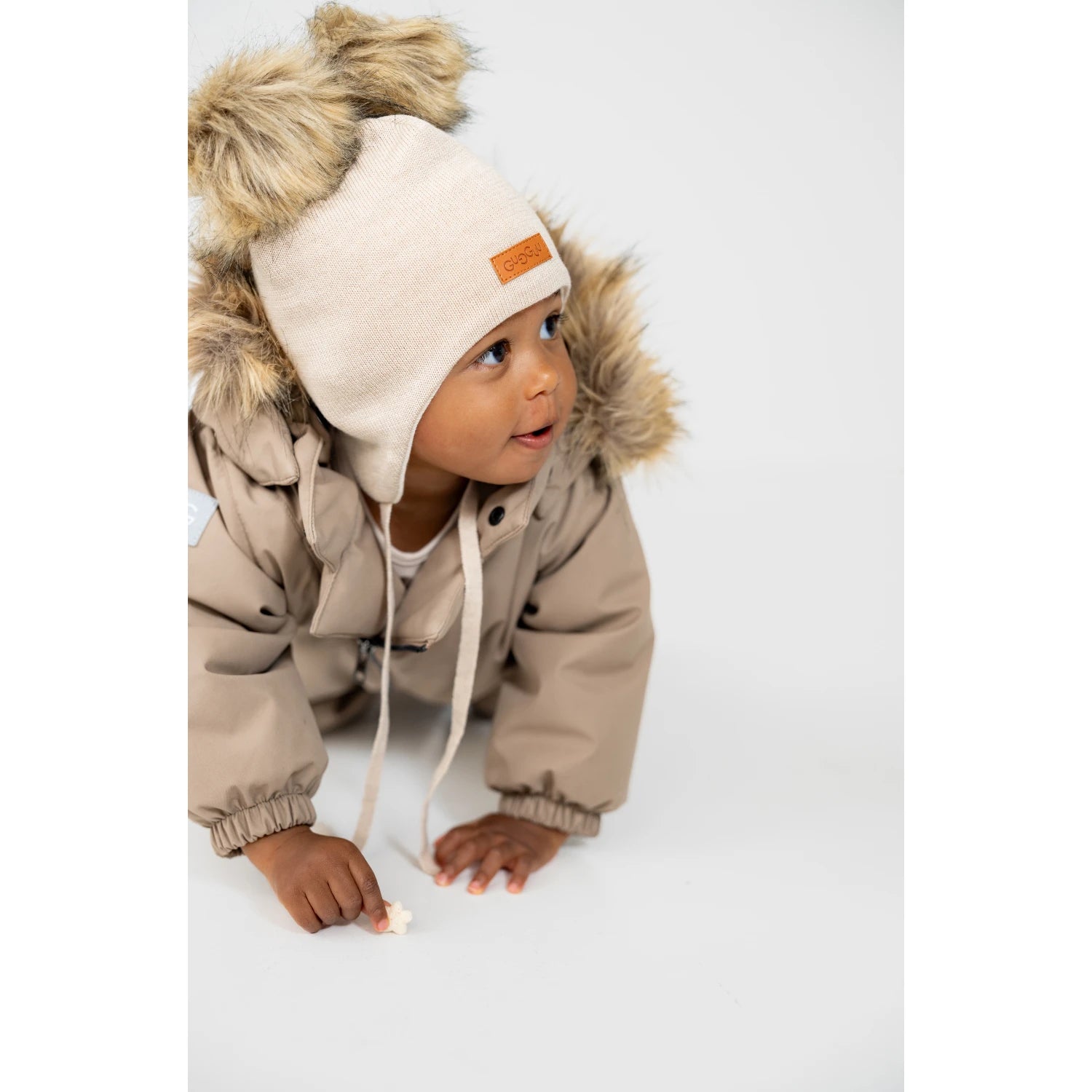 Merino Double Furry Baby Beanie
