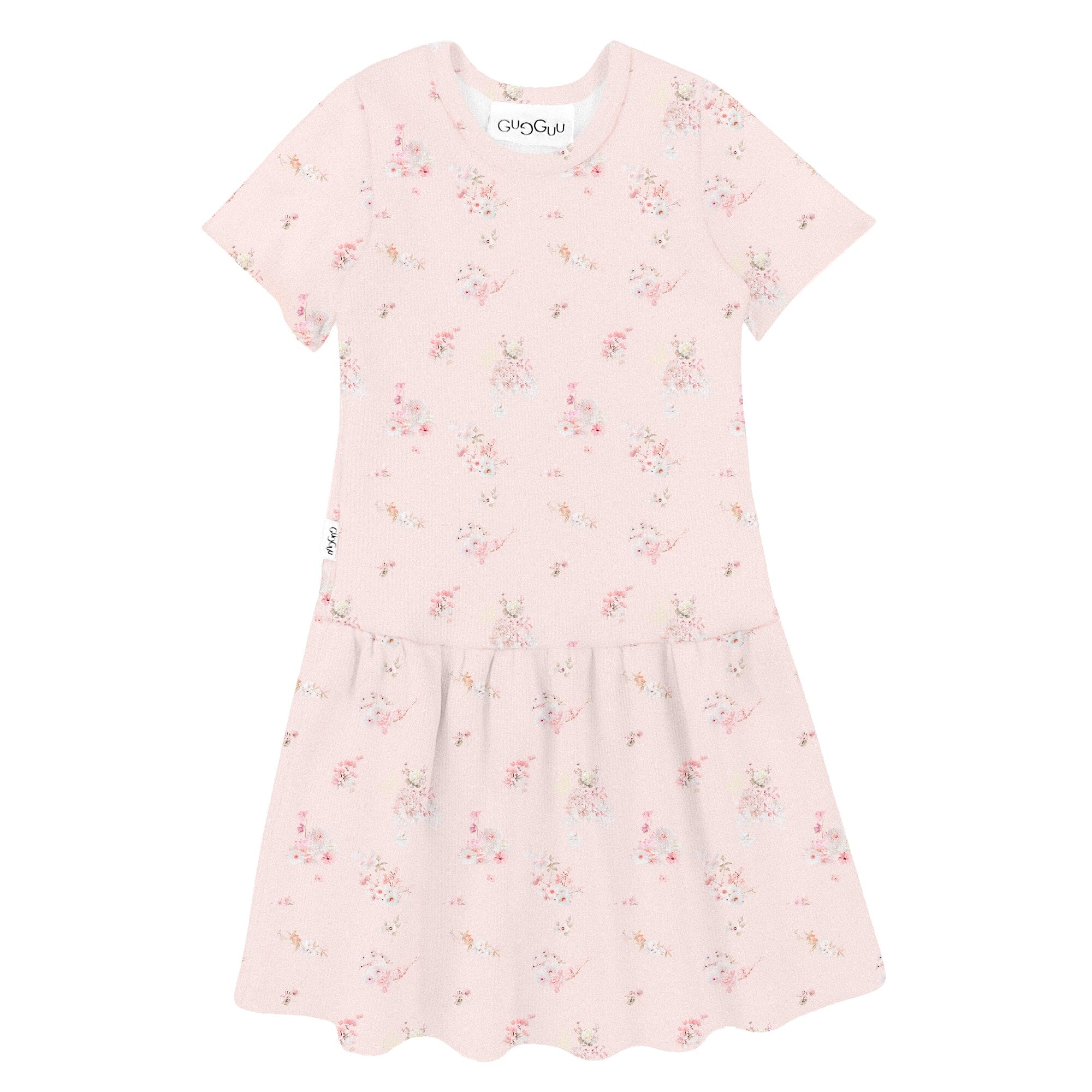 Classic Print Rib Short Sleeve Dress