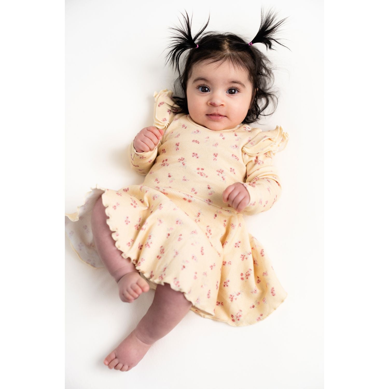 Gugguu lasten Baby Print Rib Florette Dress Mekot Gugguu