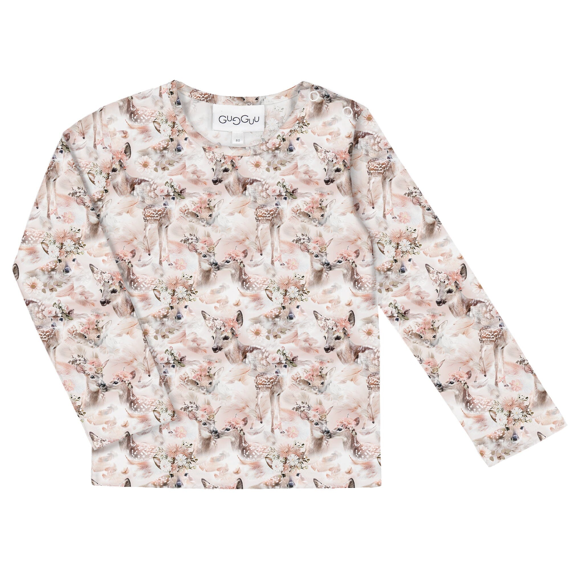 Gugguu lasten Outlet Print Relax Shirt Trikoopaidat Gugguu Flowercrownbambi 80