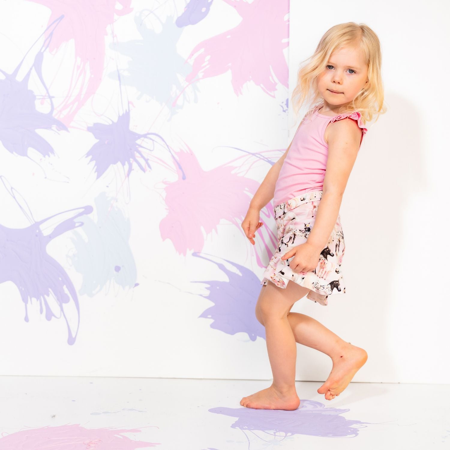 Gugguu lasten Print Frilla Shorts Shortsit Gugguu