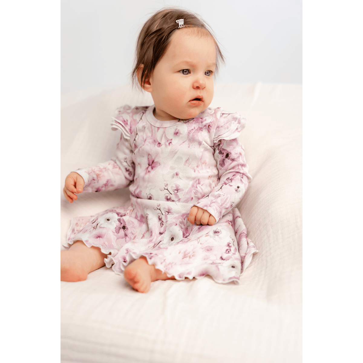 Laadukas Gugguun Baby Print Rib Florette Dress #option1