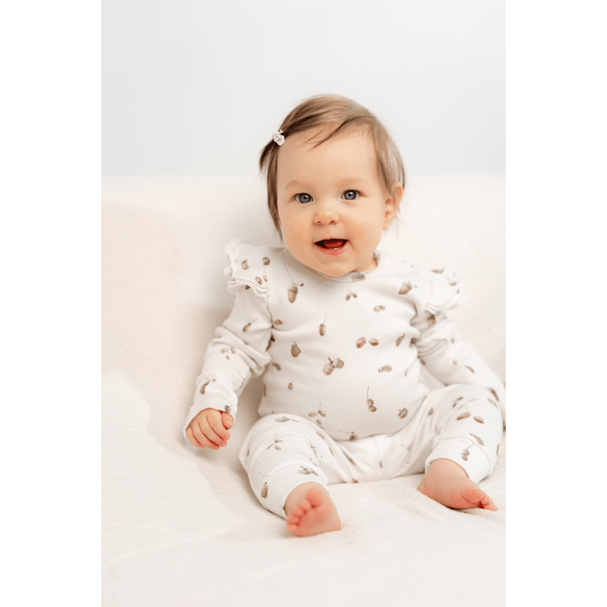 Laadukas Gugguun Baby Print Rib Florette Full Bodysuit #option1