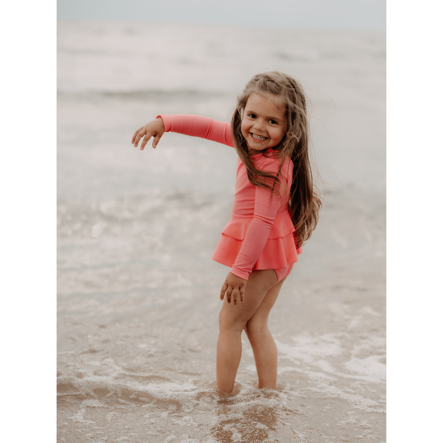 Laadukas Gugguun UV Basic Swimsuit Dress Pink Current