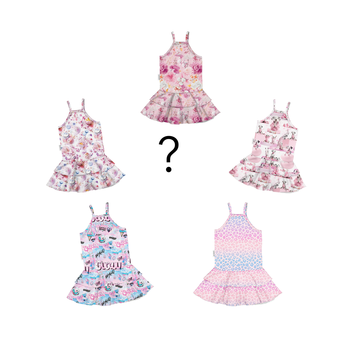 Outlet spaghetti frilla dress (purpleleo, icecream, graffiti, yogidalmatians, wildflower, )