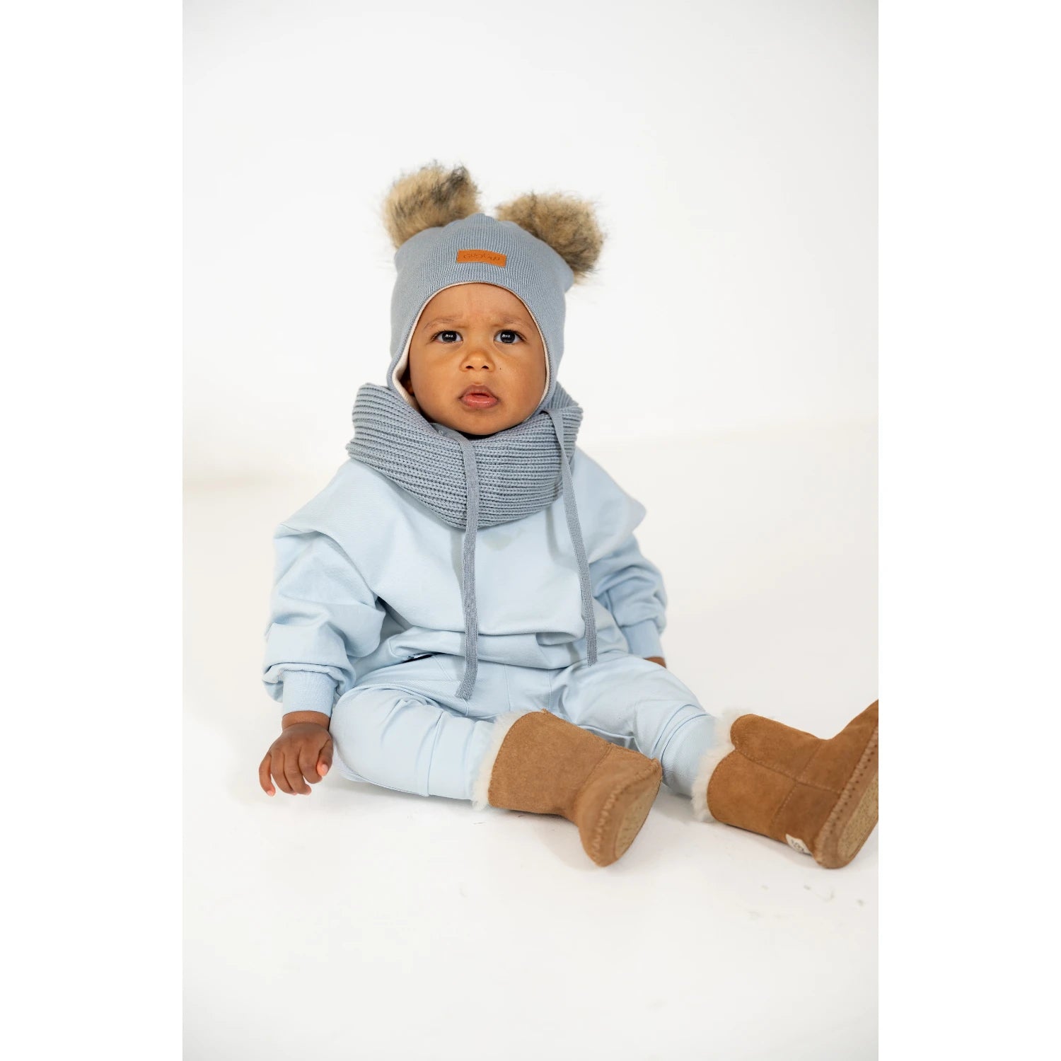 Merino Double Furry Baby Beanie