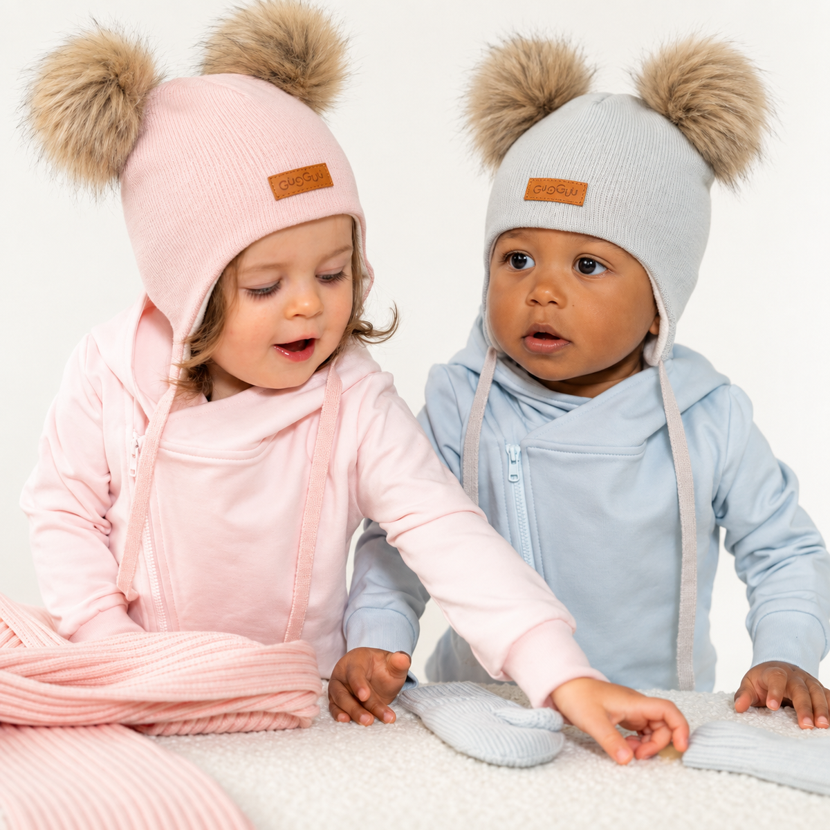 Merino Double Furry Baby Beanie