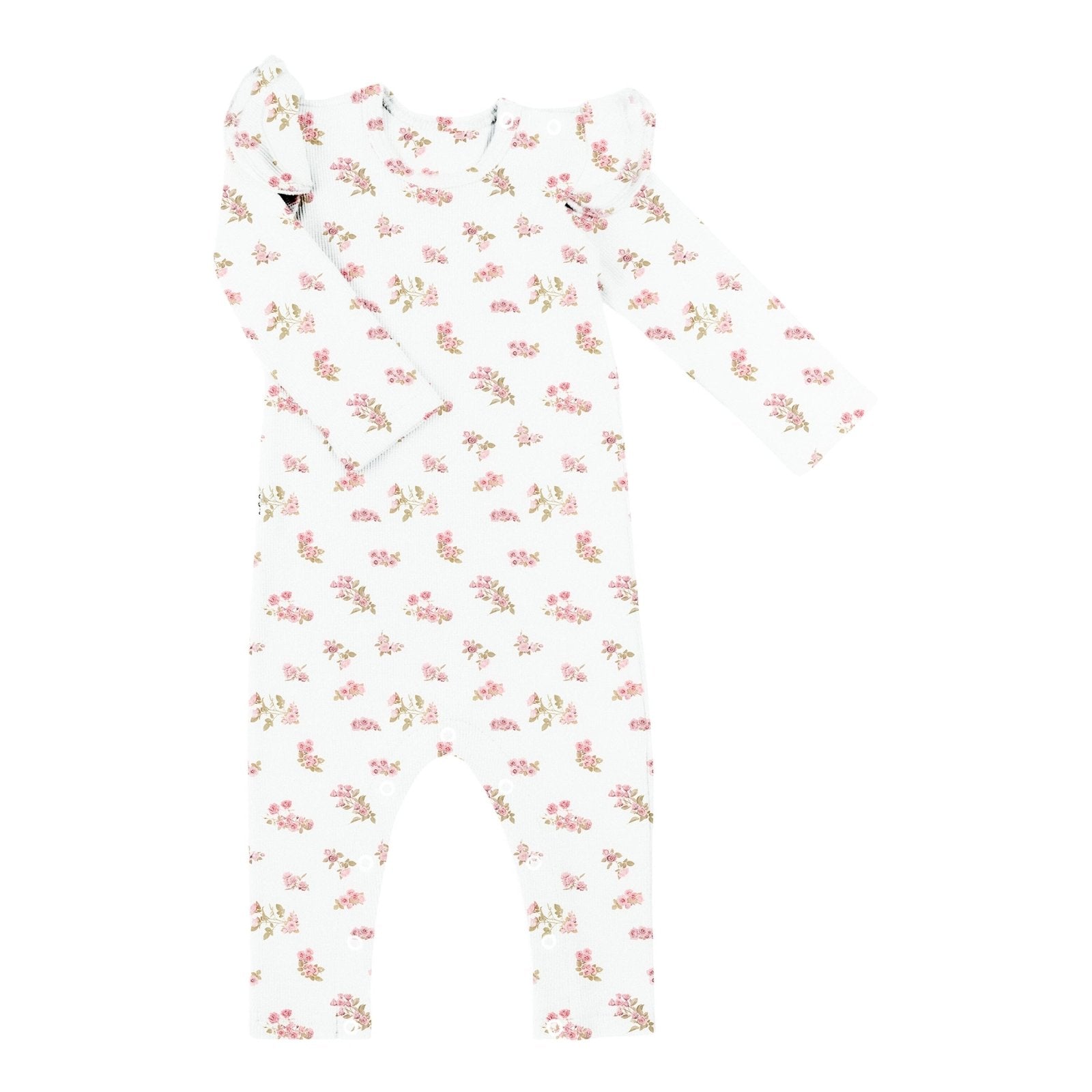 Laadukas Gugguun Baby Print Rib Florette Full Bodysuit