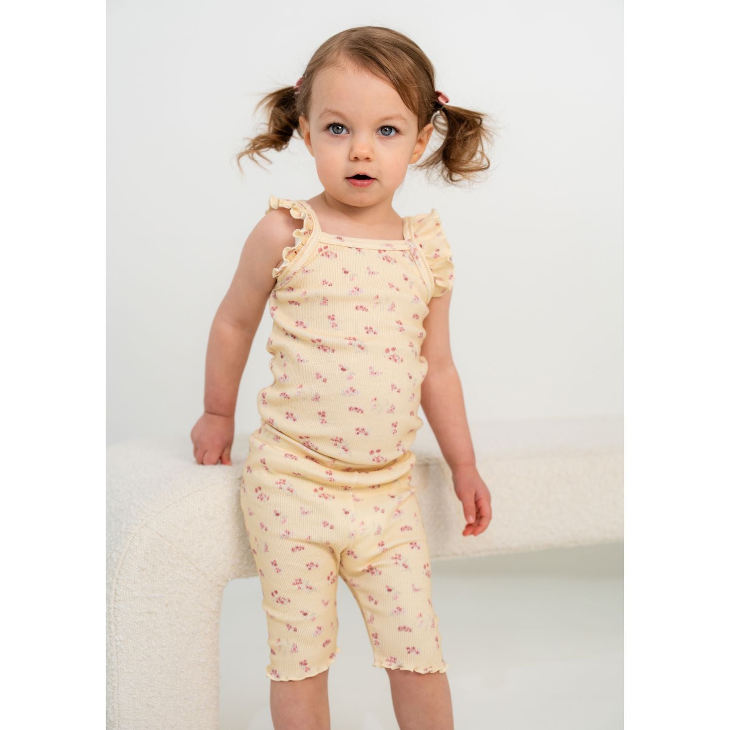 Gugguu lasten Classic Print Rib Biker Shorts Shortsit Gugguu 