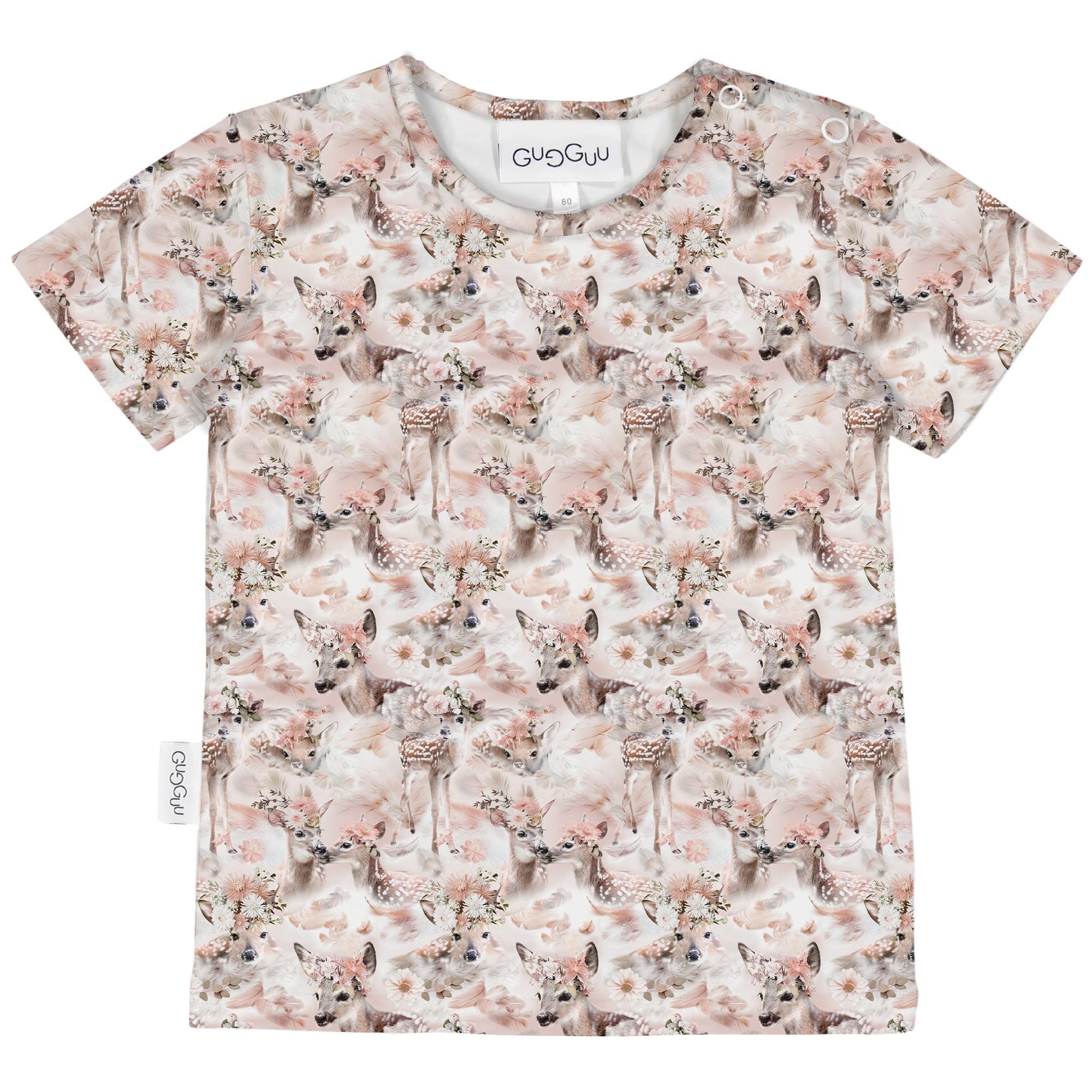 Gugguu lasten Outlet Print Relax T-Shirt T-paidat Gugguu Flowercrownbambi 80