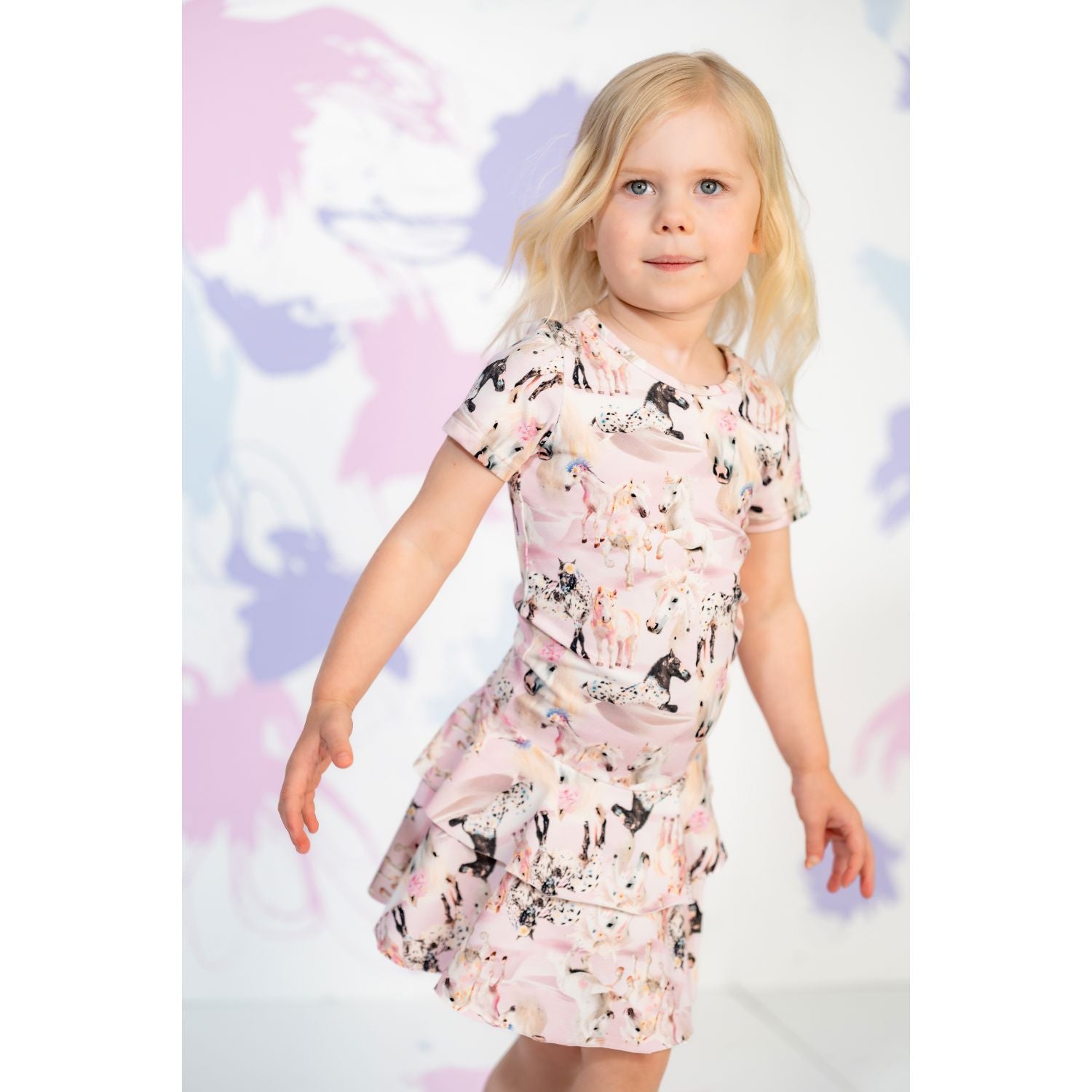 Gugguu lasten Print Frilla T-shirt Dress Mekot Gugguu 
